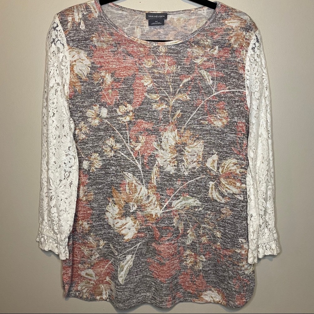 Van Heusen Lace Sleeve Top